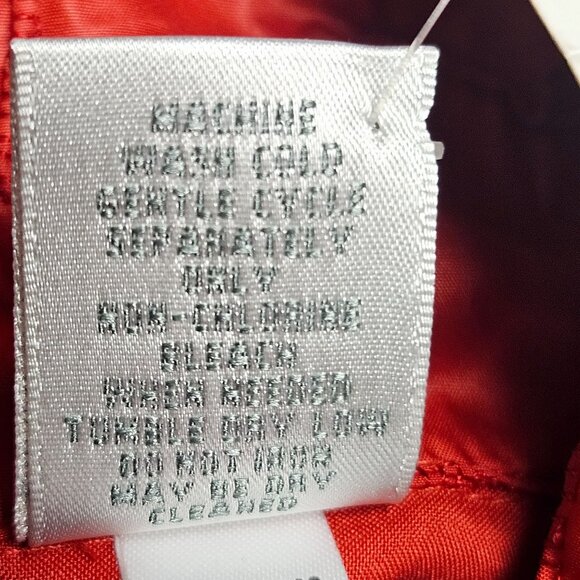 Chicos Zenergy Jacket Womens Size 4 Ellen Crinkled  Scarlet Sun Red Polyester - Picture 10 of 10